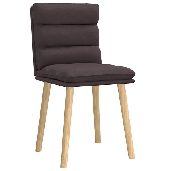 vidaXL Eetkamerstoelen 2 st stof donkerbruin