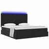 vidaXL Bed met LED-stripverlichting Zwart 180 x 200 cm Fluweel