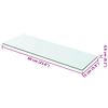 vidaXL Schappen 2 st 60x15 cm glas transparant