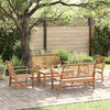 vidaXL Tuin Sofa Set Naturel Massief teakhout