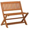 vidaXL Kinderbank 1 -Seater 61 x 38 x 57 cm Massief Eucalyptus Hout