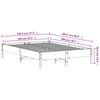 vidaXL Bedframe zonder matras massief grenenhout wit 140x200 cm