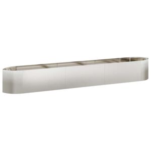 vidaXL Verhoogd Tuinbed Roestvrij staal 300 x 40 x 40 cm Staal