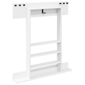 vidaXL Biljartkeu standaard Bewerkt hout 93 x 12 x 103 cm Wit