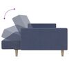 vidaXL Slaapbank 2-zits met voetenbank stof blauw