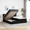 vidaXL Ottoman bed met matrassen en LED's 160x200cm stof zwart