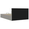 vidaXL Bedframe met opbergruimte en LED stof lichtgrijs 120x200 cm