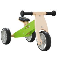 vidaXL Loopfiets voor kinderen 2-in-1 groen