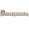 vidaXL Bedframe zonder matras stof lichtgrijs 200x200 cm