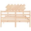 vidaXL Bedframe met hoofdbord massief hout