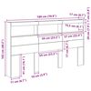 vidaXL Hoofdbordkast met LED 180x17x102 cm oud hout