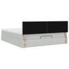 vidaXL Ottoman bed met matras en LED's 160x200cm fluweel lichtgrijs