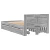 vidaXL Bedframe met hoofdeinde bewerkt hout grijs sonoma 90x190 cm