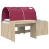 vidaXL Bedframe met tunnel 3 st Sonoma eiken en rood Bewerkt hout