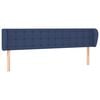 vidaXL Hoofdbord met randen 183x23x78/88 cm stof blauw