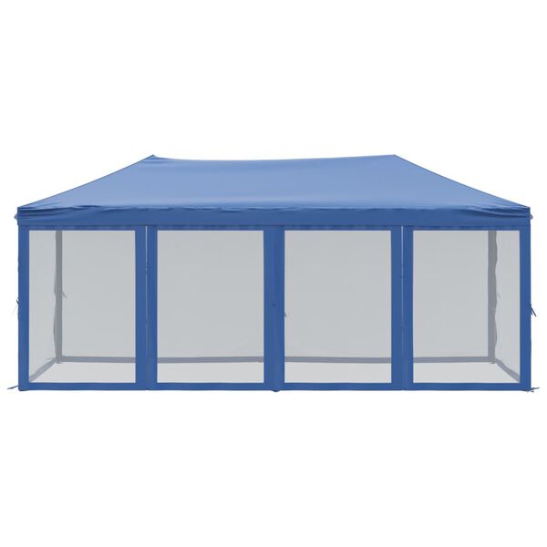 vidaXL Partytent inklapbaar met zijwanden 3x6 m blauw