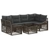 vidaXL Tuinbankenset 7 st Grijs 55 x 55 x 37 cm poly rattan