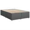 vidaXL Bedframe zonder matras stof donkergrijs 140x190 cm