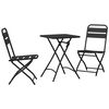 vidaXL Bistroset 3 pcs Antraciet Staal