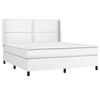 vidaXL Boxspring met matras kunstleer wit 180x200 cm