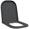 vidaXL Toiletzitting Antraciet 47,5 x 35 x 3,6 cm Duroplast