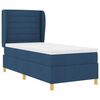 vidaXL Boxspringbed met matras met hoofdeinde Blauw 190 x 90 cm Stof