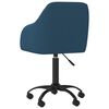 vidaXL Eetkamerstoelen draaibaar 4 st fluweel blauw