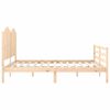 vidaXL Bedframe met hoofdbord massief hout