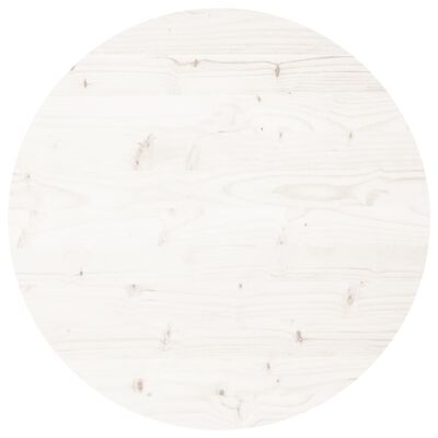 vidaXL Tafelblad rond Ø60x3 cm massief grenenhout wit