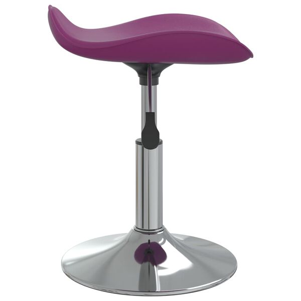 vidaXL Barkruk verchroomd staal en kunstleer paars