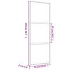 vidaXL Schuifdeur 76x205 cm mat ESG-glas en aluminium goudkleurig