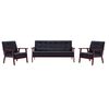 vidaXL 3-delig Bankstel kunstleer zwart