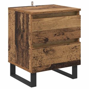 vidaXL Nachtkastje Oudhout 40 x 35 x 50 cm Bewerkt hout