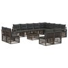 vidaXL Tuinbankenset 13 st Grijs poly rattan