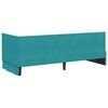 vidaXL Hoekbedframe met hoofdeinde Turquoise 80 cm x 200 cm Fluweel