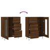 vidaXL Dressoir 69,5x34x90 cm bewerkt hout bruin eikenkleur