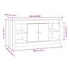 vidaXL Tv-meubel 103x36,5x52 cm massief grenenhout grijs