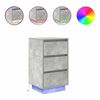 vidaXL Nachtkastje met LED-verlichting 38x34x65 cm betongrijs