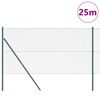 vidaXL Afrasteringspaal Groen 25 x 1 m (25 x 25 mm gaas) Staal