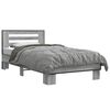vidaXL Bedframe met Hoofdeinde Grijs Sonoma 80 x 200 cm Bewerkt hout