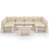 vidaXL 7-delige Loungeset pallet met kussens ge&iuml;mpregneerd grenenhout