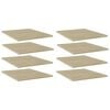 vidaXL Wandschappen 8 st 40x50x1,5 cm spaanplaat sonoma eikenkleurig