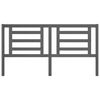 vidaXL Hoofdbord 186x4x100 cm massief grenenhout grijs