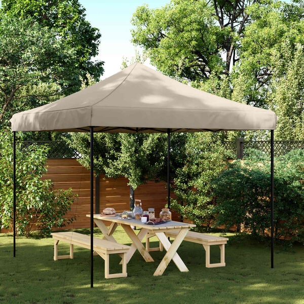 vidaXL Partytent Taupe 292 x 292 x 315 cm Oxford Stof