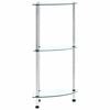 vidaXL Kastje 3-laags 30x30x67 cm gehard glas transparant