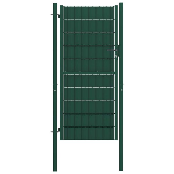 vidaXL Hekpoort PVC en staal 100x204 cm Groen