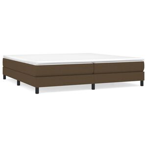 vidaXL Boxspring bed stof donkerbruin 200x200 cm