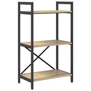 vidaXL Boekenkast 3-laags 56 x 34 x 96 cm Bewerkt hout Sonoma Eiken
