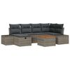 vidaXL Tuinbankenset 7 st Grijs Poly riet
