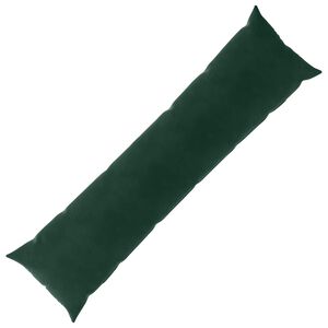 vidaXL Kussen met kussen HEERLEN Donkergroen 40 x 145 cm fluweel